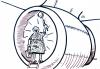 Cartoon: ... (small) by GB tagged airplane,flugzeug,putzfrau,reinigung,sicherheit,job,frau,turbine