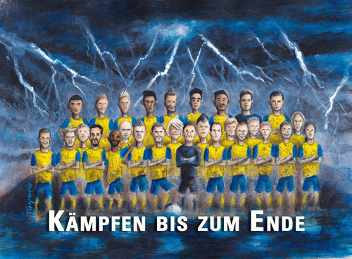 Cartoon: Eintracht Braunschweig Postkarte (medium) by Mohrenberg tagged braunschweig,eintracht,ende,zum,bis,kämpfen