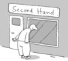 Cartoon: Second Hand Laden (small) by droigks tagged second,hand,einhändig,hoffnung,enttäuschung,zweite,laden,droigk,droigks