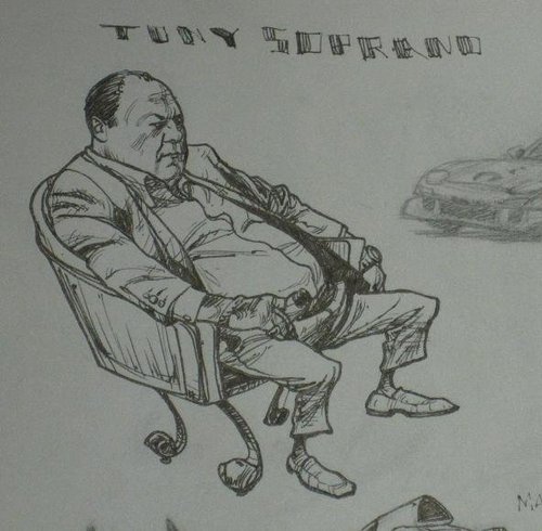 Cartoon: Tony Soprano (medium) by wwoeart tagged soprano,tony