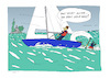 Cartoon: Vorschoter im Glück (small) by darkplanet tagged segler,segelboot,steuermann,vorschoter,ruder,kenterung