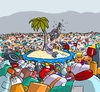 Cartoon: sea of plastic (small) by leopold maurer tagged sea,plastic,pollution,fish,animal,environment,umwelt,plastik,fisch,meer,insel,verschmutzung,müll,waste