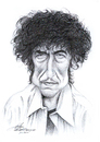 Cartoon: Bob Dylan (small) by Stefan Kahlhammer tagged bob dylan karikatur kahlhammer bleistift zeichnung drawing pencil flankale flankalan caricature
