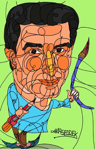Cartoon: Artist Anas Deeb (medium) by omar seddek mostafa tagged artist,anas,deeb