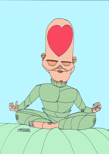 Cartoon: Yoga 3 (medium) by omar seddek mostafa tagged yoga