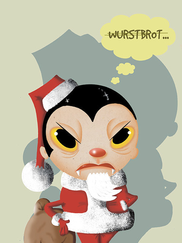 Cartoon: Santa 2014 (medium) by cosmo9 tagged santa,christmas,mas,weihnachten,weihnachtsmann