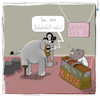 Cartoon: Elefantenfuß (small) by Grikewilli tagged elefant tiere komerz pirat maus ratte einkaufen leitern tritte