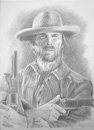 Cartoon: josey wales (small) by hype tagged clint,eastwood,josey,wales,pencil,canvas