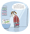 Cartoon: ...Allergien... (small) by markus-grolik tagged milch,supermarkt,lebensmittel,allergie,heuschnupfen,heumilch,laktose,zivilisationskrankheit,konsum