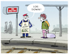 Cartoon: GDL streikt (small) by markus-grolik tagged lokdown,gdl,streik,eisenbahn,deutschland,lockdown,deutsche,bahn,gewerkschaft