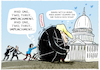 Cartoon: Impeachmentverfahren.. (small) by markus-grolik tagged trump,pelosi,impeachment,senat,republikaner,demokraten,anklage,washington,usa,witch,hunt