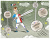 Cartoon: Macron.... (small) by markus-grolik tagged google,digitalsteuer,trump,macron,frankreich,us,usa,handelskrieg,steuern,käsesteuer,amazon,eu,europa