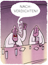 Cartoon: ..Therapeutikum... (small) by markus-grolik tagged nachverdichten,dicht,hackedicht,bar,alkohol,freunde,kummer,wm,bestellung,nachbessern,prost