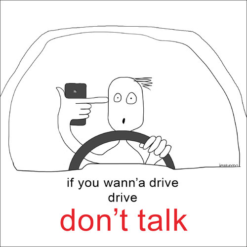 Cartoon: drive safely (medium) by imakeren tagged safety,driving,illustrators