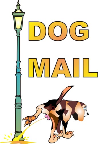Cartoon: Dog Mail (medium) by petwall tagged hund,dog,mail,post,gassi