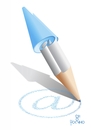 Cartoon: Pen to write email (small) by Tonho tagged pen,arroba,email,message
