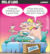 Cartoon: Still at large 71 (small) by bindslev tagged just,married,honeymoon,honeymoons,affair,affairs,adulterer,adulterers,adultery,sex,life,wedding,weddings,day,days,bride,brides,groom,grooms,bridegroom,bridegrooms,cheat,cheats,cheating,double,wife,swap,swaps