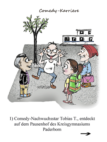 Cartoon: Comedy-Karriere (medium) by Simpleton tagged comedy,comedians,kabarett,satire,rtl,privatfernsehen,kritik,unterhaltung,entertainment