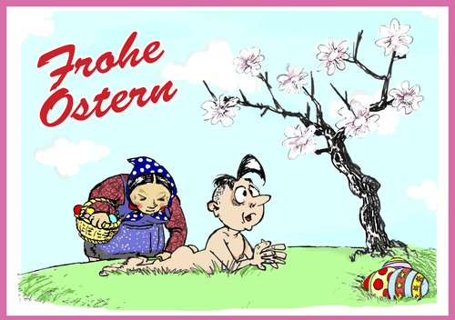 Cartoon: Fröhliche Eier (medium) by Simpleton tagged naturismus,nudismus,fkk,ostereier,ostern