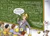 Cartoon: schule (small) by schuppi tagged merkel,schule,innovation,schulklasse,schultafel,fragen