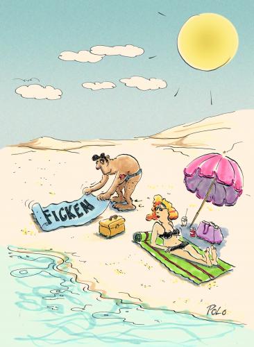 Cartoon: Strandfuck (medium) by POLO tagged strand,beach,anmache,urlaub,ficken,strand,anmache,ficken,urlaub,preiswert,flirt,sex,geschlechtsverkehr,sonne,macho
