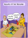 Cartoon: RISK GAME (small) by Frank Zimmermann tagged risk,game,boardgame,buddha,god,play,asia,america,gott,glaube,risiko,spiel,spielen,karte,würfel,kissen,bart