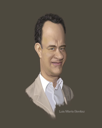 Cartoon: Caricature of Tom Hanks (medium) by Luis Benitez tagged tom,hanks,digital,caricature