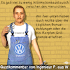 Cartoon: Winterkorn VW (small) by PuzzleVisions tagged puzzlevisions,vw,winterkorn,aufsichtsrat,untersuchung,informationsfluss,entlastung,koi,karpfen,boni,bonuszahlung,abgas,skandal