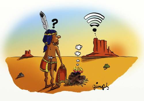 Cartoon: No connection! (medium) by gimpl tagged wifi,wlan,connection