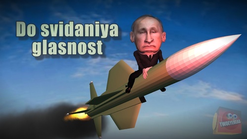 Cartoon: Goodbye Glasnost (medium) by TwoEyeHead tagged putin,russia,ukraine,mh17,missile