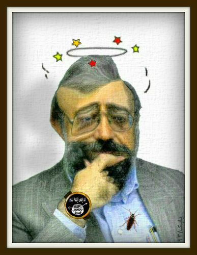 Cartoon: Javad Larijani (medium) by Babak Massoumi tagged larijani,babak,massoumi,islamism,iran,fanatic,human,rights