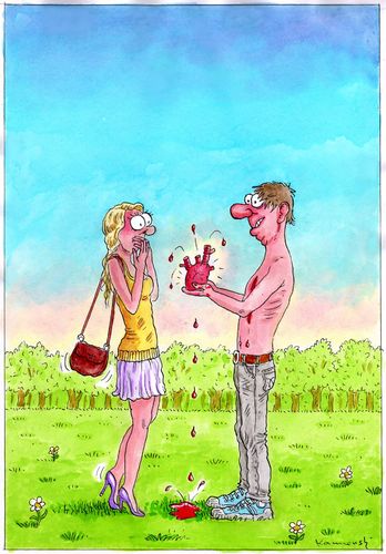 Cartoon: Big Valenine Love Day (medium) by marian kamensky tagged humor,illustration,valentinstag,liebe,partnerschaft,beziehung