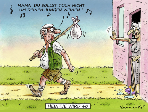 Cartoon: HEINTJE WIRD 60 ! (medium) by marian kamensky tagged heintje,wird,60,mama,heintje,wird,60,mama