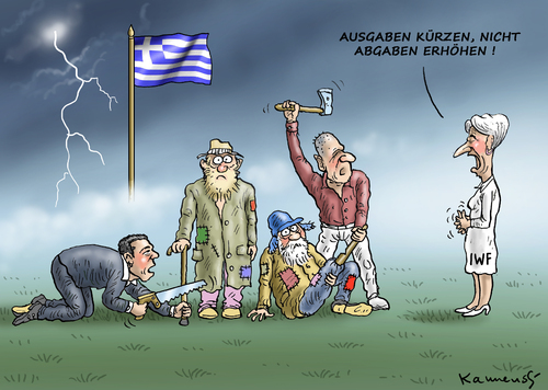 Cartoon: IWF PROTESTIERT (medium) by marian kamensky tagged alexis,tsipras,griechenland,rettungsschirm,eu,iwf,griechowestern,alexis,tsipras,griechenland,rettungsschirm,eu,iwf,griechowestern