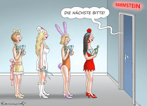 Cartoon: LENI RIEFENSTAHL MARSCHMUSIK-ZEN (medium) by marian kamensky tagged rammstein,till,lindemann,rammstein,till,lindemann