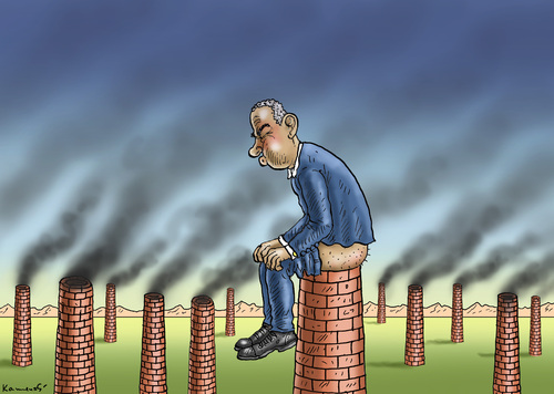 Cartoon: Obamas Klimaziele (medium) by marian kamensky tagged obamas,klimaziele,usa,co2,ausstoss,obamas,klimaziele,usa,co2,ausstoss