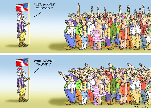 Cartoon: WAHLEN IN AMERIKA (medium) by marian kamensky tagged wahlen,in,amerika,wahlen,in,amerika