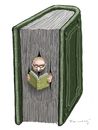 Cartoon: Bücherleser (small) by marian kamensky tagged humor bücher literatur kunst buchmesse gefangenschaft leidenschaft abhängigkeit