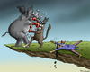 Cartoon: Fiscal cliff of the uncle Sam (small) by marian kamensky tagged finanzkippe,usa,obama,republikaner,demokraten,finanzkrise,haushatsloch