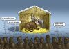 Cartoon: GERETTETES ABENDLAND (small) by marian kamensky tagged santa,klaus,weihnachten,geschenke,pegida,dresden,bescherung