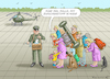 Cartoon: LAMBRECHT UNTERWEGS (small) by marian kamensky tagged putins,bescherung,ukraine,provokation,swift,nato,osterweiterung