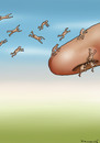 Cartoon: Polenflug (small) by marian kamensky tagged pollenflug,allergien,polen,gesundheit,heuschnupfen