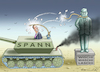 Cartoon: SPANNER SPAHN GEGEN LASCHI (small) by marian kamensky tagged tv,triell,laschet,baerbock,scholz,merkel,laschets,zukunftsteam