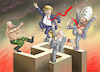 Cartoon: STOPPT DAS WELTWEITE PISSTUM ! (small) by marian kamensky tagged obama,trump,präsidentenwahlen,usa,baba,vanga,republikaner,inauguration,demokraten,fbi,james,comey,katar,wikileaks,faschismus