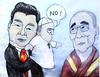 Cartoon: Poppet (small) by OPE tagged pope,puppet,china,dalai,lama