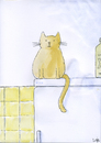 Cartoon: Good mauning (small) by fussel tagged cat fridge cream keep katze morning morgen kühlschrank