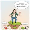 Cartoon: Grüner Abwärtsvergleich (small) by Timo Essner tagged landtagswahl,bundestagswahl,superwahljahr,2021,deutschland,abwärtsvergleich,die,grünen,annelena,baerbock,cdu,spd,wahlergebnisse,klimawandel,klimakrise,klimapolitik,ökologie,fridays,for,future,cartoon,timo,essner