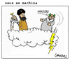 Cartoon: Zeus Ex Machina (small) by Carma tagged greece,elections,greek,zeus,god,islam,religion,politics,mohammed,allah,tsipras