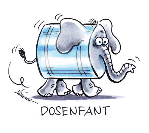 Cartoon: Dosenfant (medium) by Hoevelercomics tagged dosenpfand