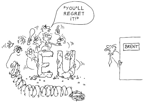 Cartoon: Brexit Cartoon English (medium) by cartoonsbyroth tagged eu,uk,gb,britain,europe